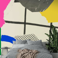 Bold floral and fruity designs on wallpaper

