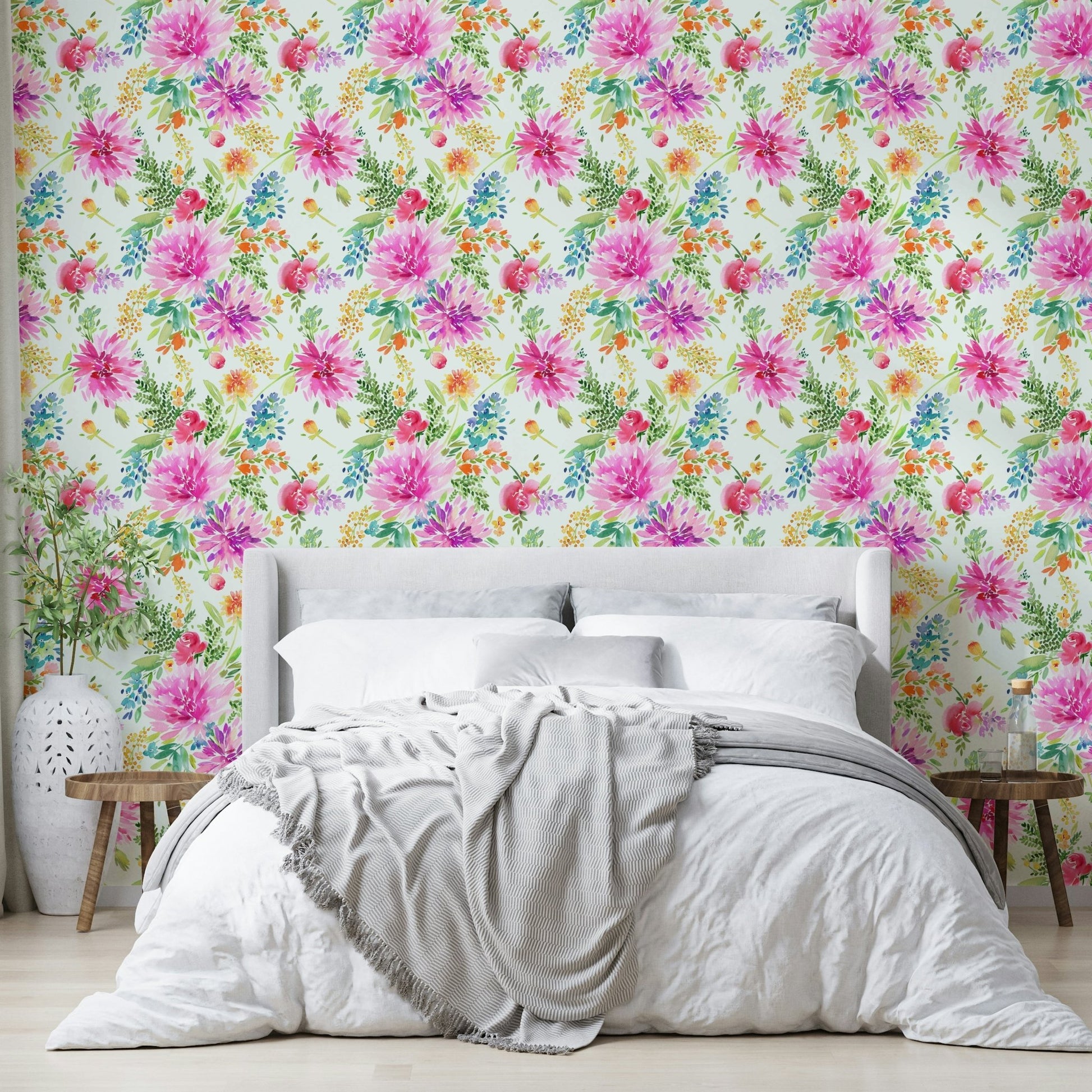 Bright garden floral print

