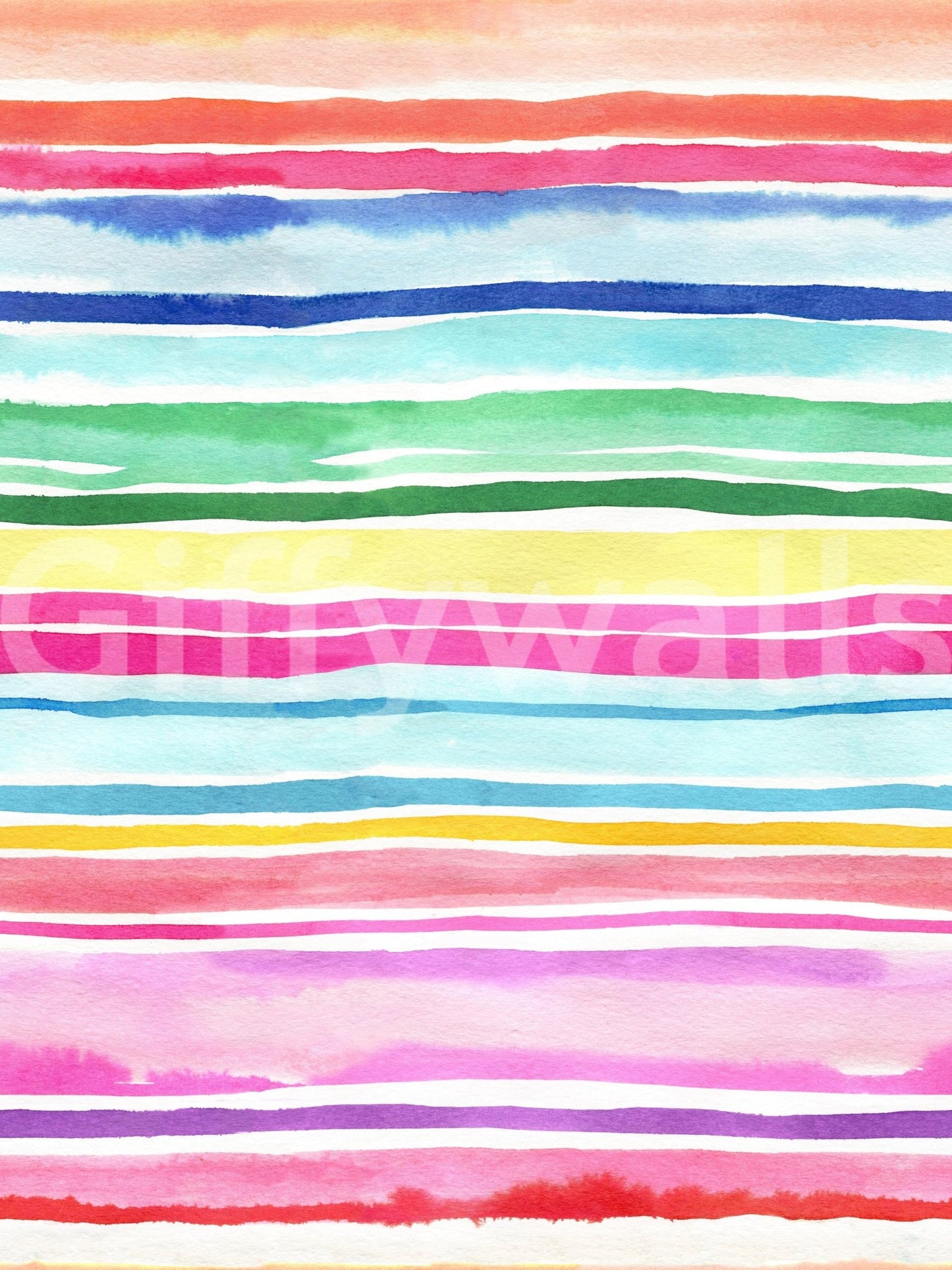 Joyful multicolor striped wallpaper for energetic rooms

