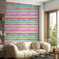 Fun and colorful striped wallpaper for fresh interiors

