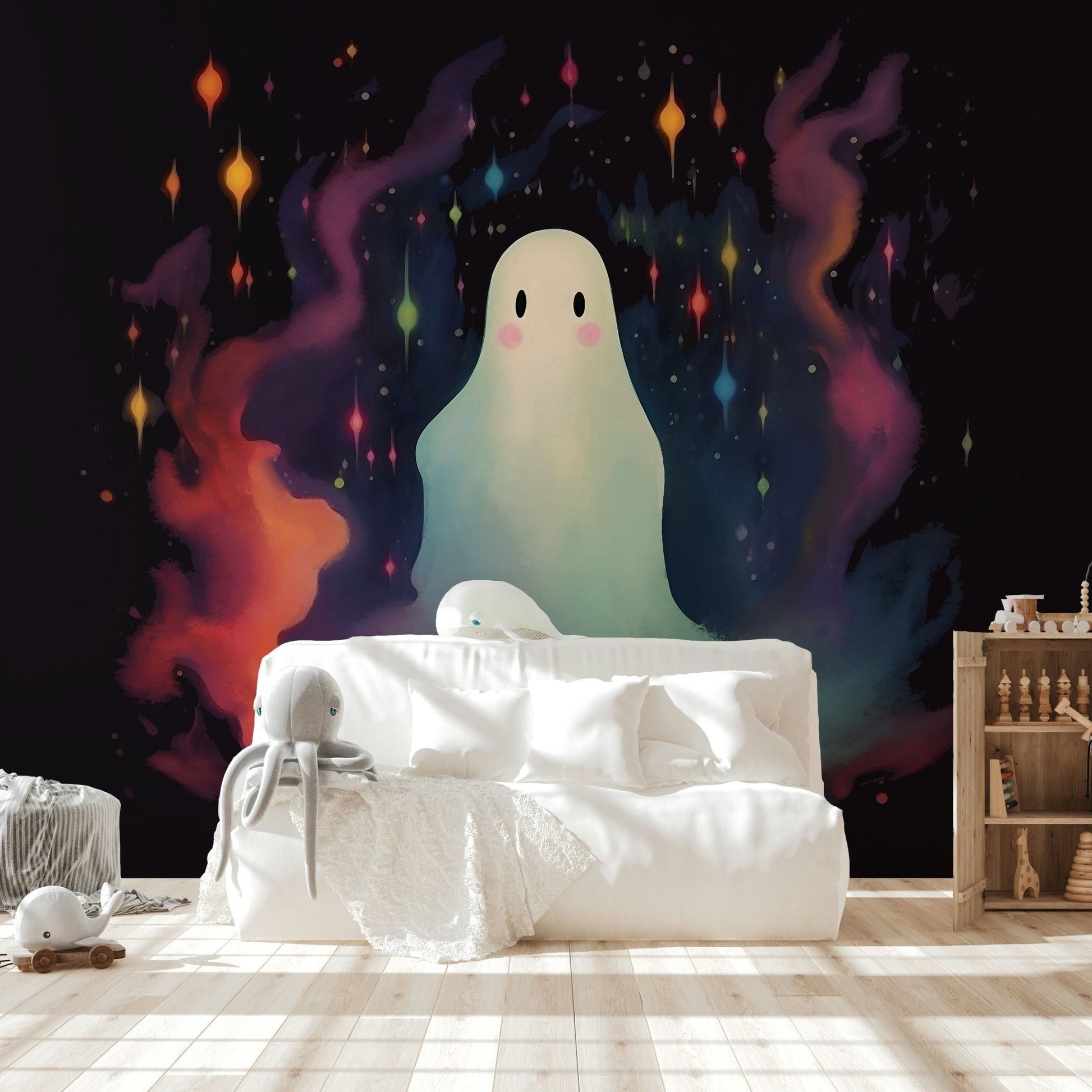 A slim crescent moon is visible in the sky.
