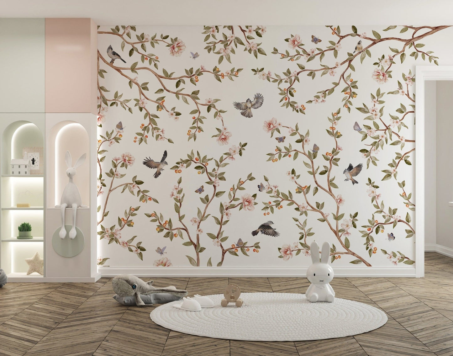 Summer Rose Garden Wall Mural KB71
