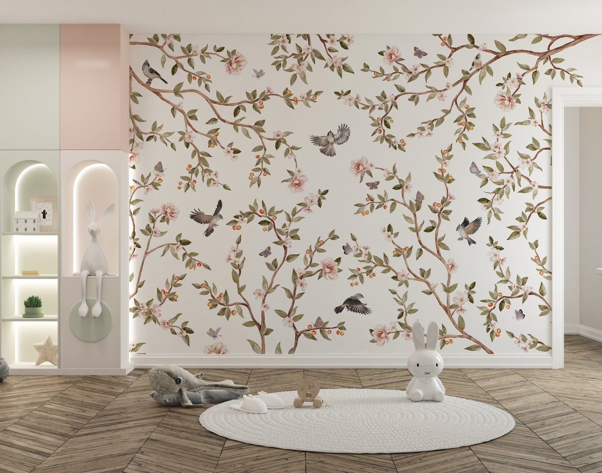 Summer Rose Garden Wall Mural KB71
