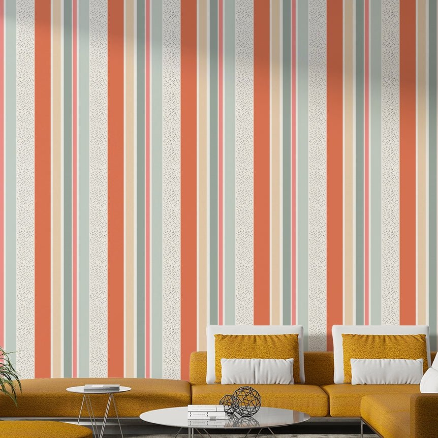 Trendy summer stripes for a refreshing room update.

