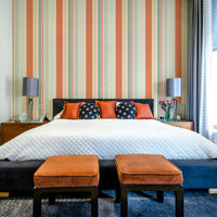 Colorful striped pattern for contemporary walls.

