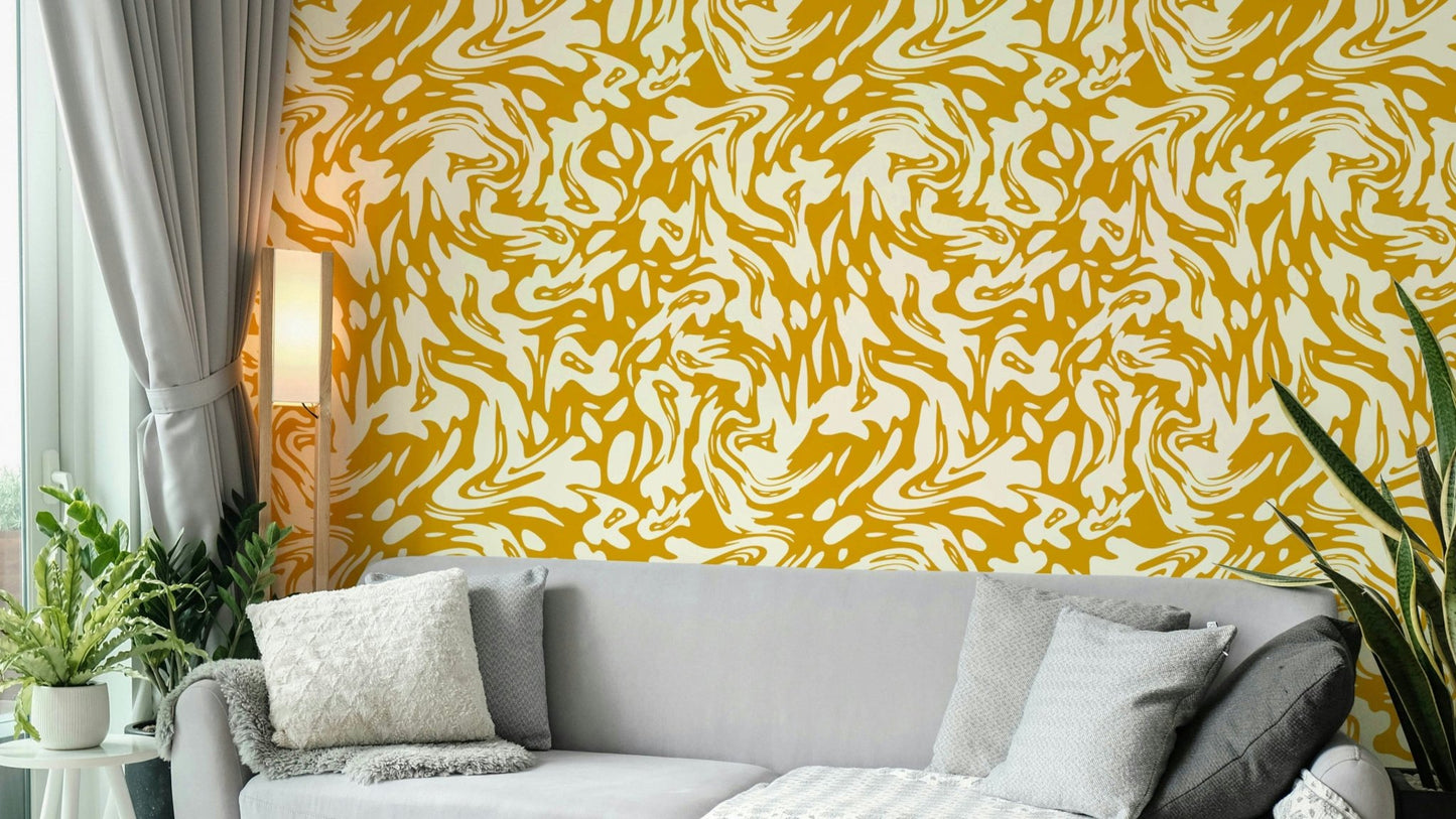 The image features elegant, flowing lines that create a swirling motion.
