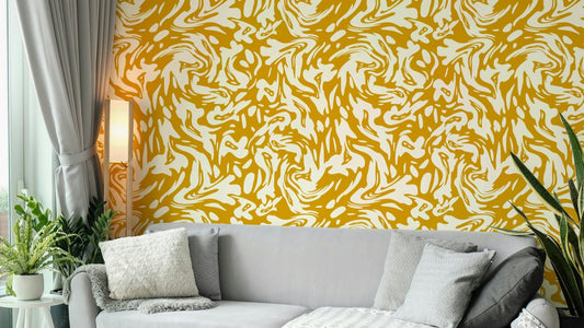 The image features elegant, flowing lines that create a swirling motion.
