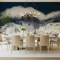 A contemplative dramatic vista wallpaper mural for a feature wall.