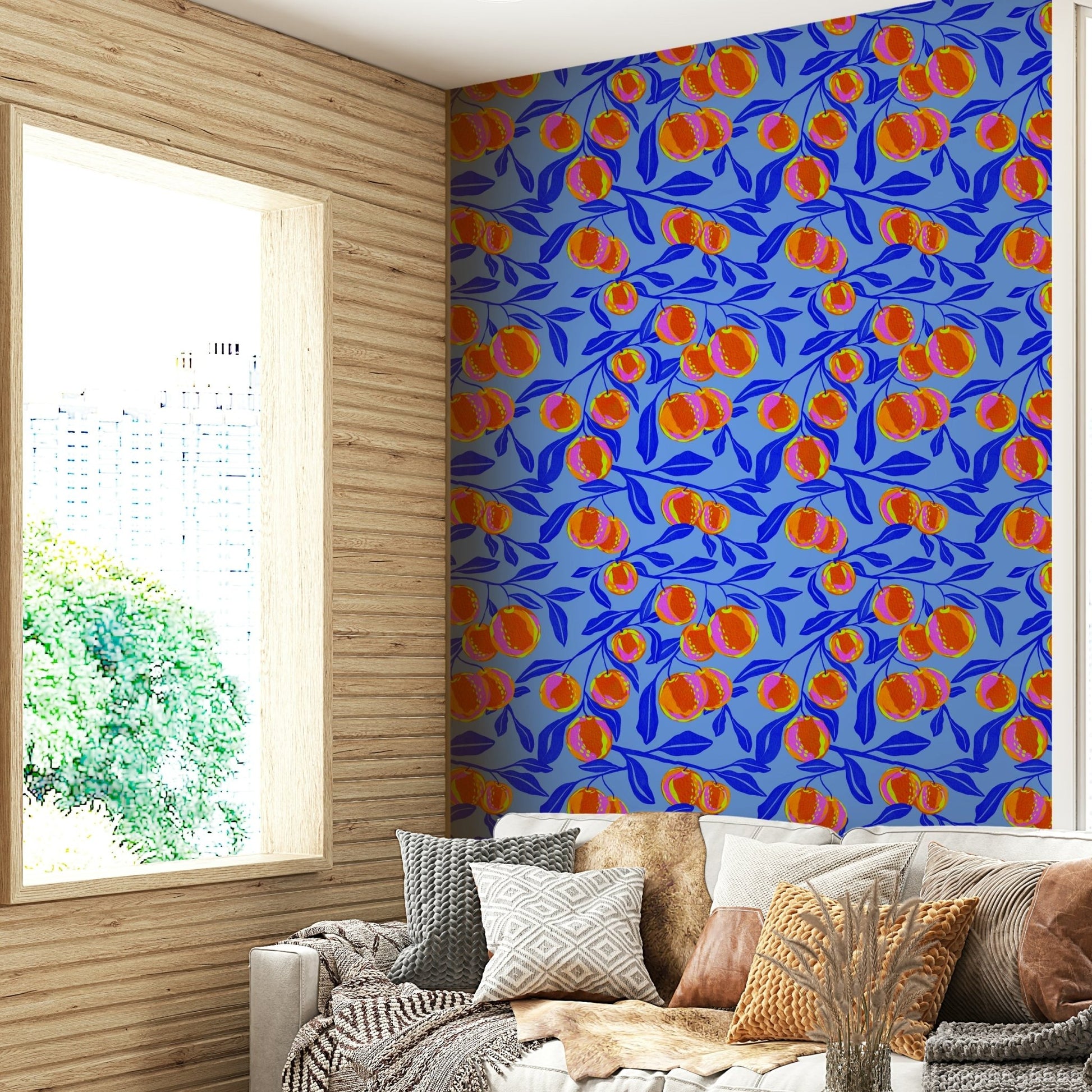 Citrus fruit wallpaper for walls, GD1011