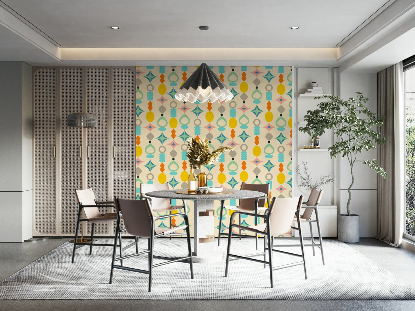 Suncatchers retro pattern wallpaper for modern spaces, GD1584