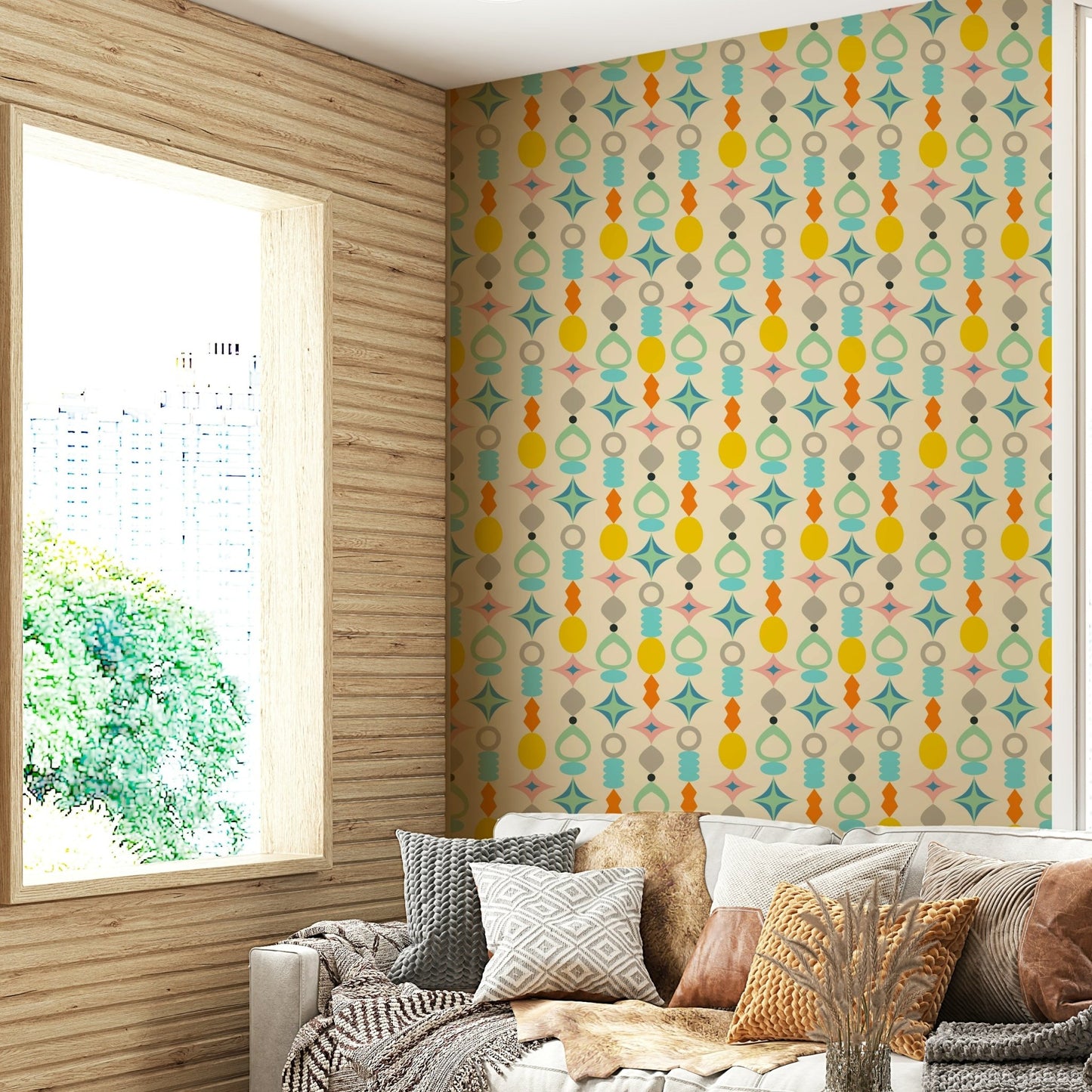 Mid-century modern design with abstract suncatchers, GD1584