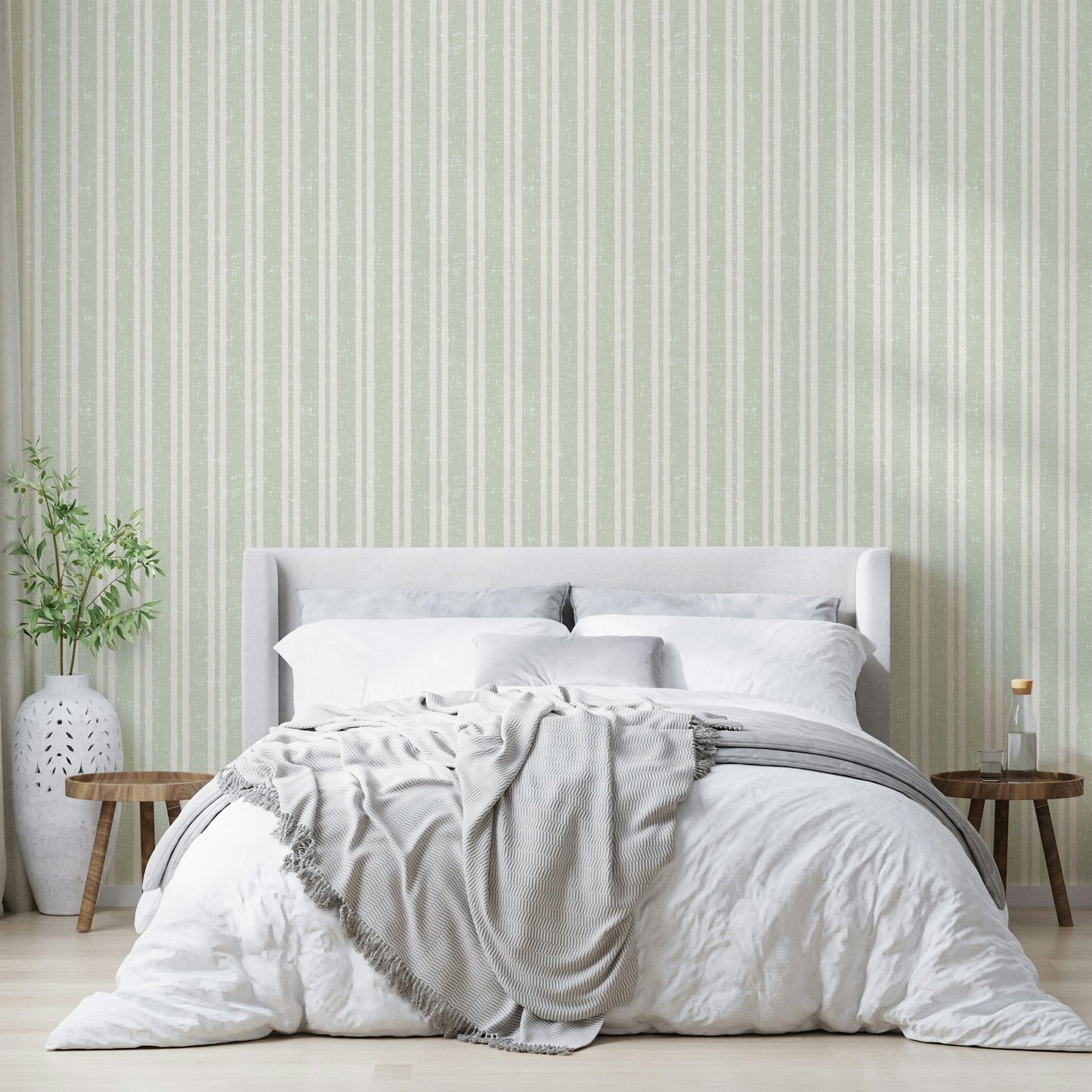 Vibrant green stripe wallpaper close-up GD679

