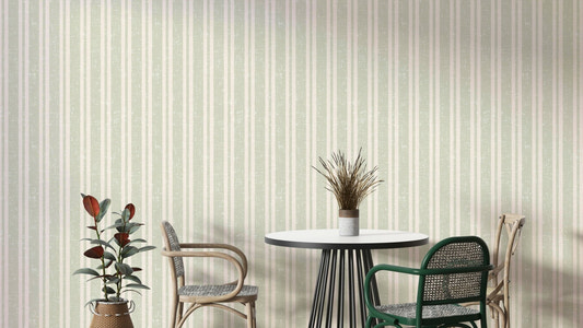 Sunchair Stripe Green wallpaper detail

