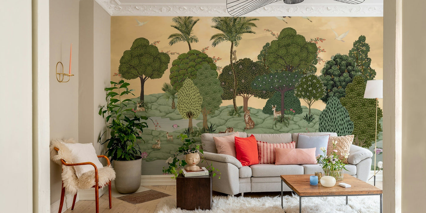 The design feels peaceful and organic.

