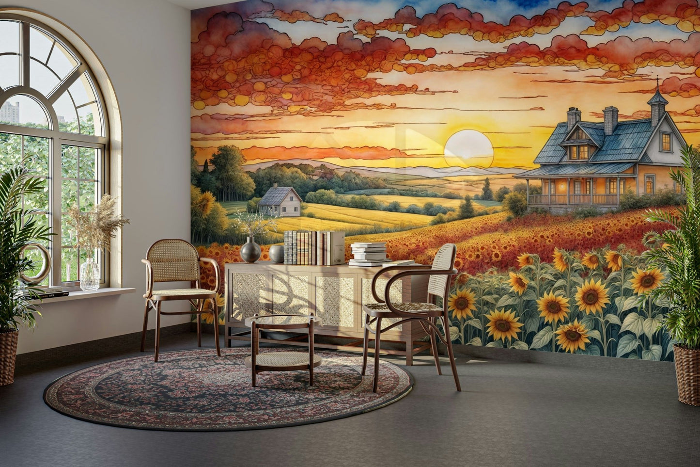 The colors are warm and gentle.

