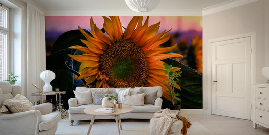 A vibrant and heartwarming wall mural.
