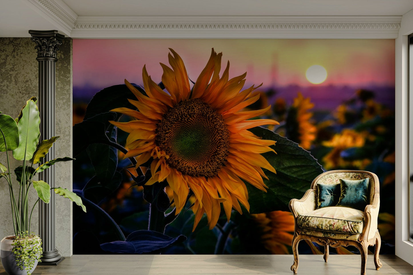 The design evokes a sense of natural beauty, warmth, and joy.
