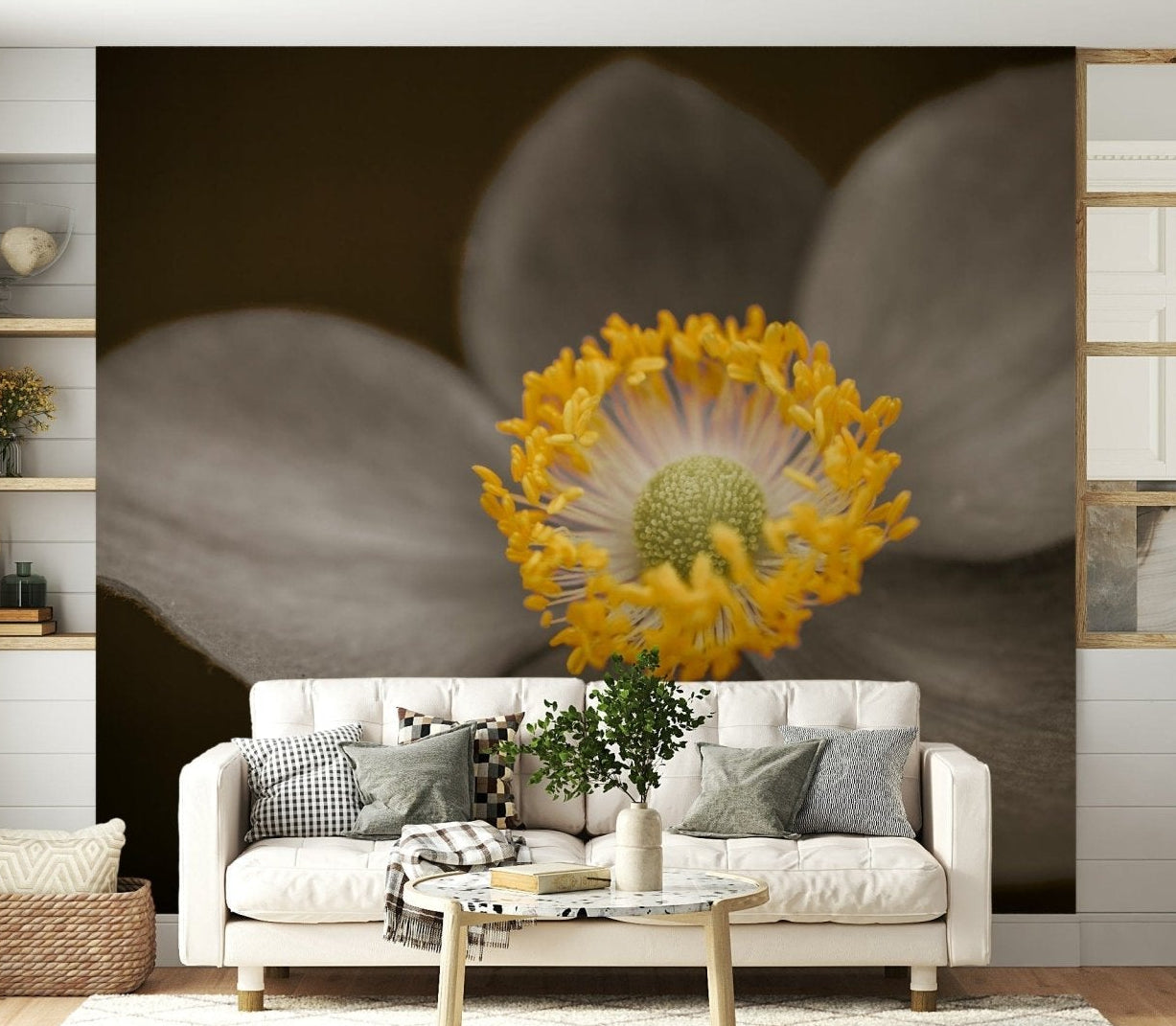 Sunlit Floral Essence, elegant flower wallpaper for walls design., GD7114