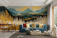 The composition is a wide, landscape view of the mountains.

