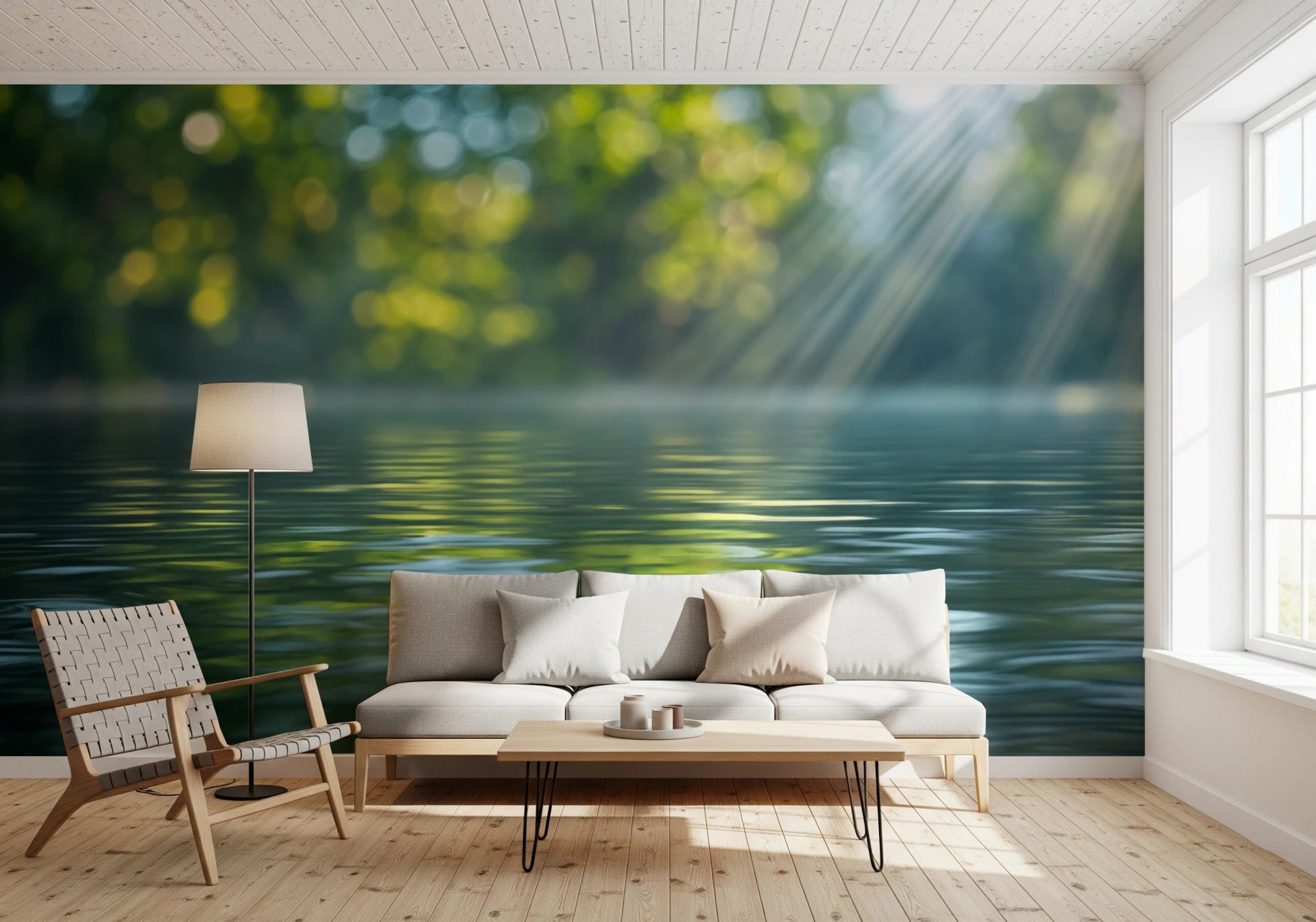 Calm water surface wall mural