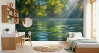 Soft sunlight on water wall mural