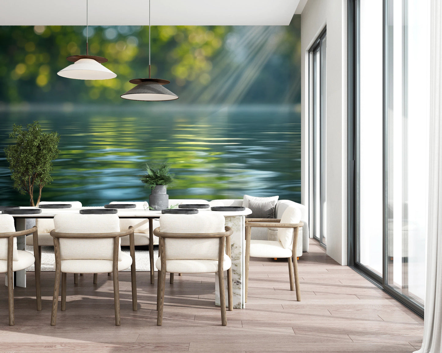 Relaxing water scene wall mural