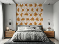 Golden ochre Sunny Brushstrokes Wallpaper design., GD6517