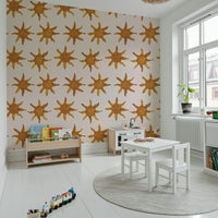 Sunny Brushstrokes Wallpaper Simple golden print., GD6517