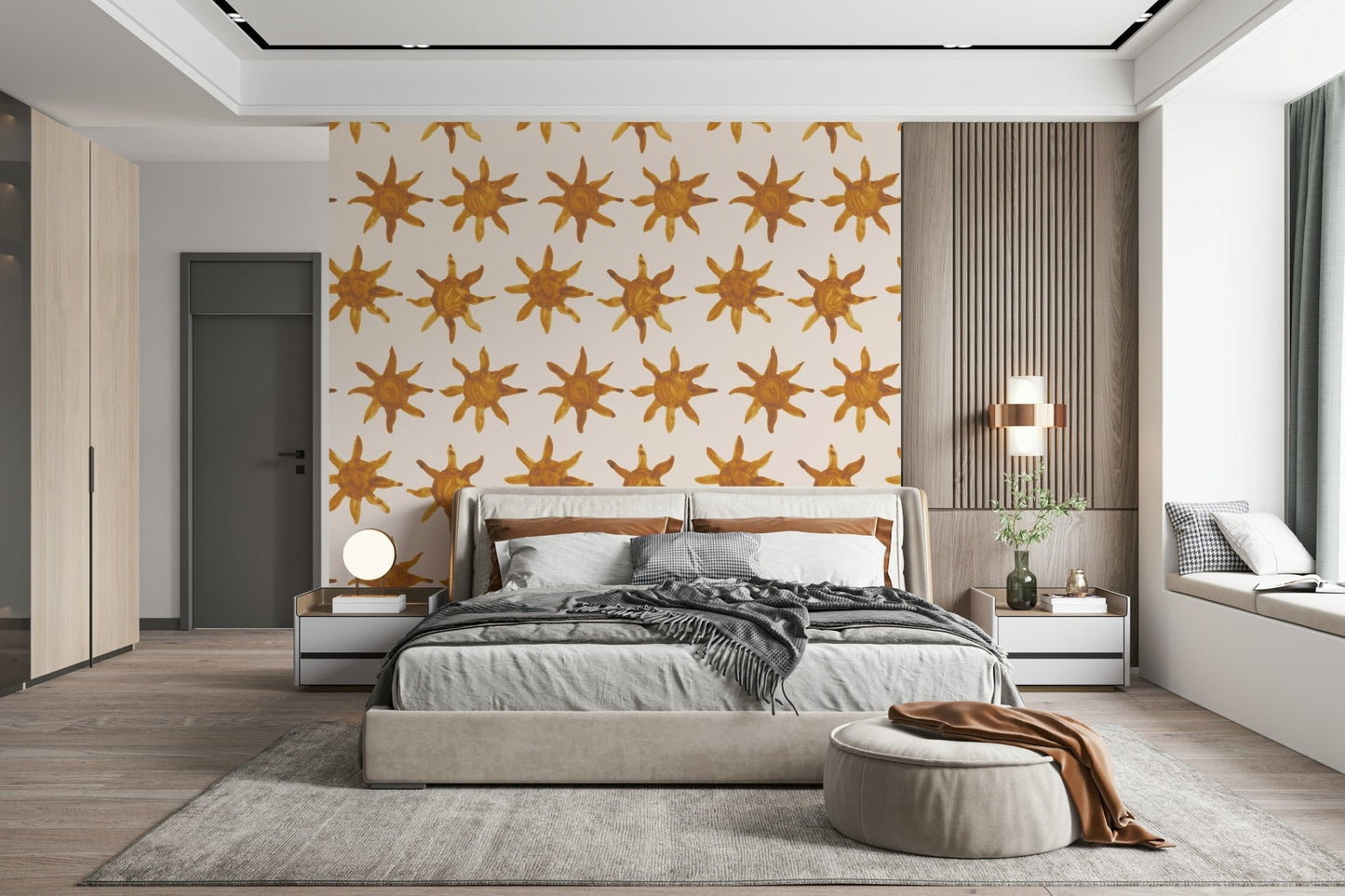 Sunny Brushstrokes Wallpaper: Textured wall covering., GD6517