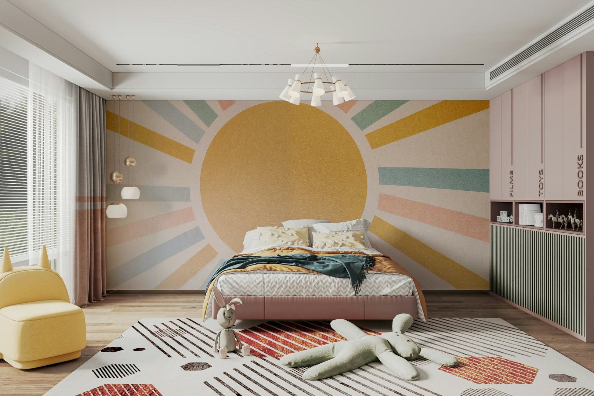 A simple dirt path winds gently through the field.

