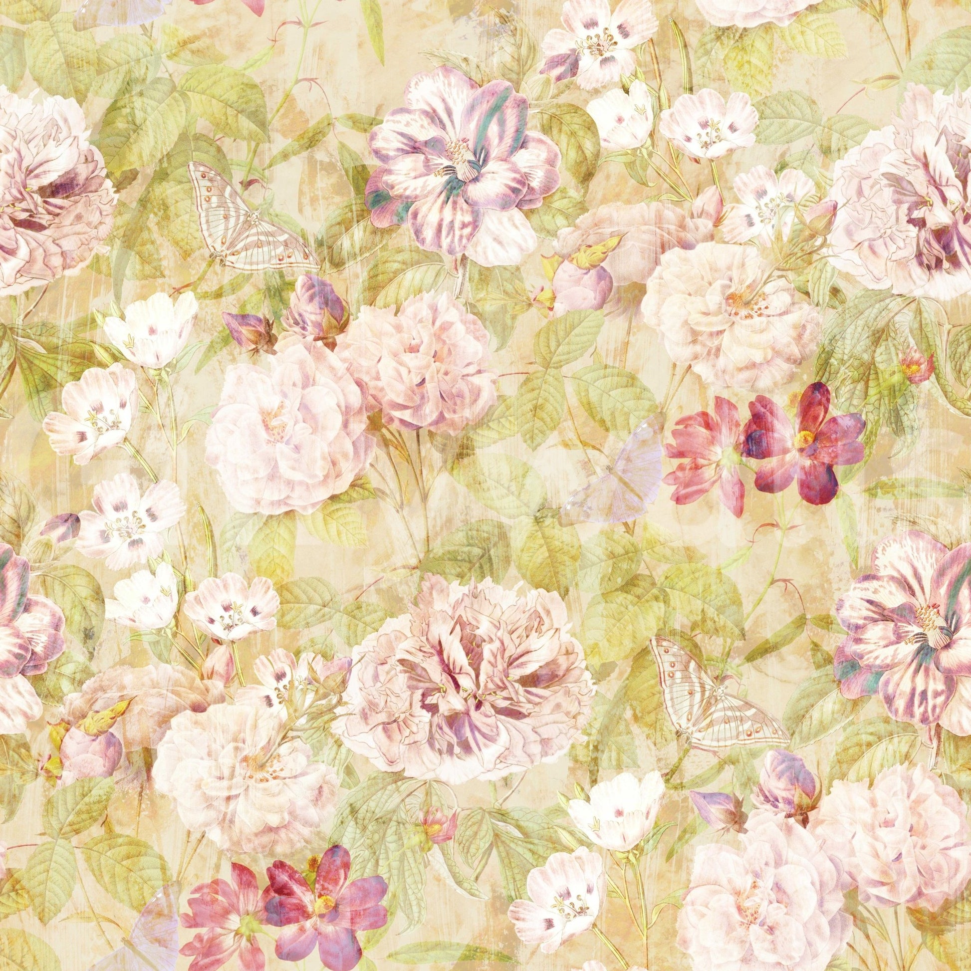 Peaceful plant design wall mural.
