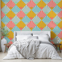 The geometric shapes are a central focus of the image.

