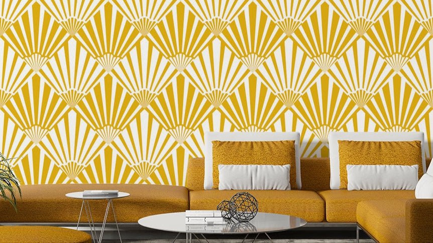 A wall mural featuring an elegant, abstract Art Deco pattern. GD3644
 
