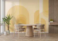 Sunrise-inspired wallpaper for soft interiors
