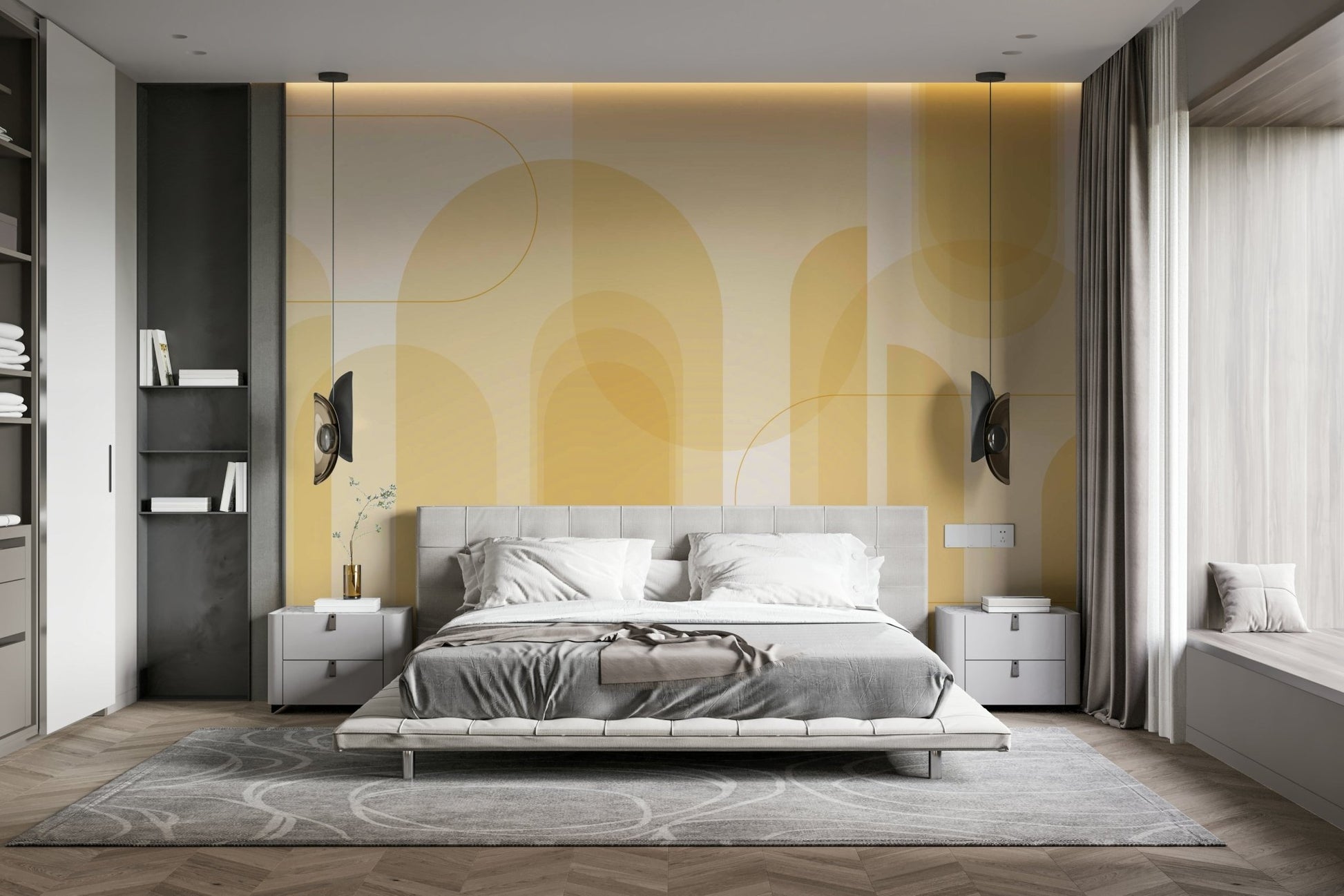 Wall mural with smooth blended hues
