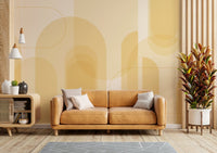 Warm gradient mural wallpaper for bedrooms

