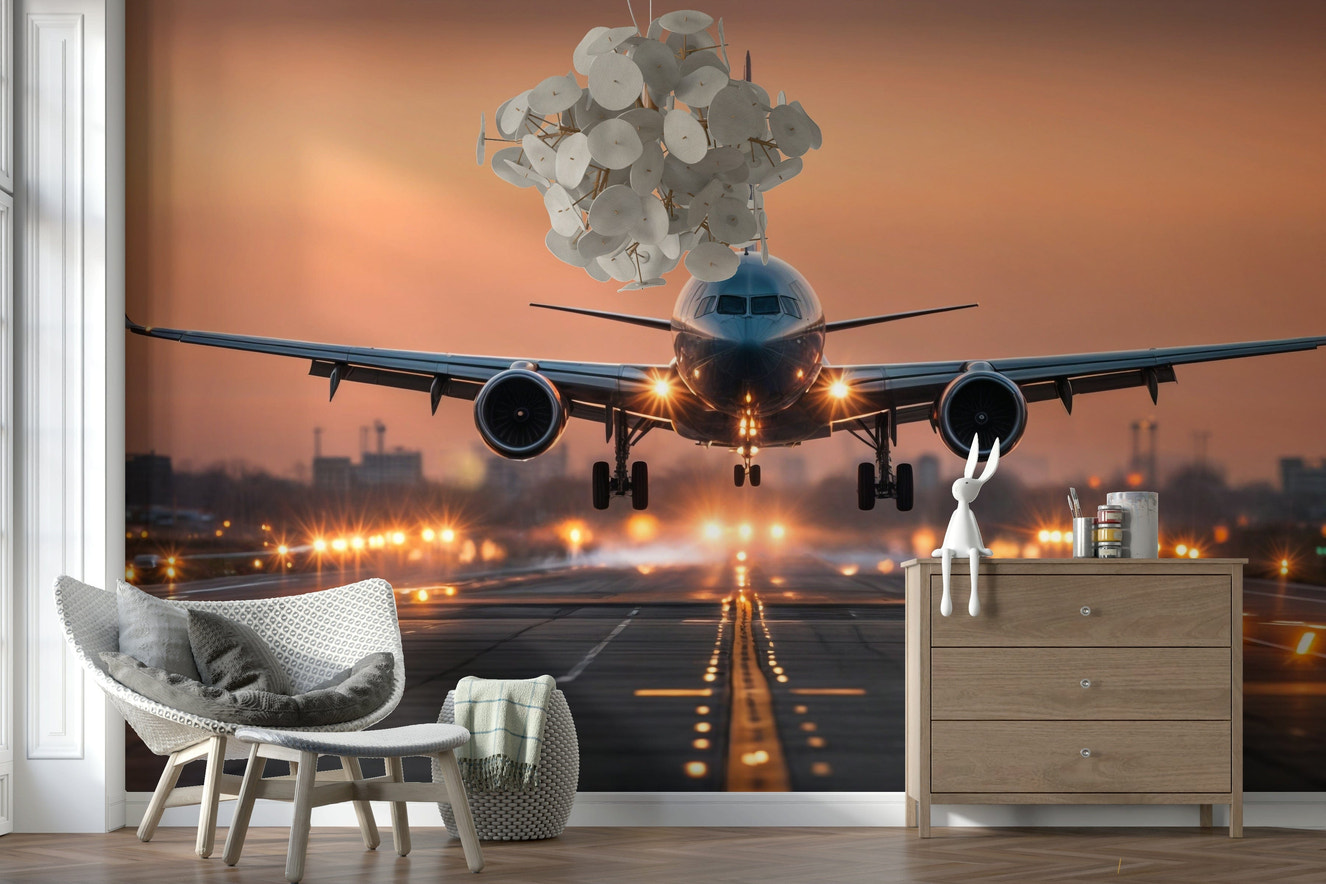 Sunrise Arrival Wall Mural for a bright bedroom atmosphere.