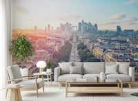 Sunrise Over Paris Wall Mural for elegant dining room interior styling