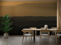 A calming desert theme wallpaper mural that defines a space.

