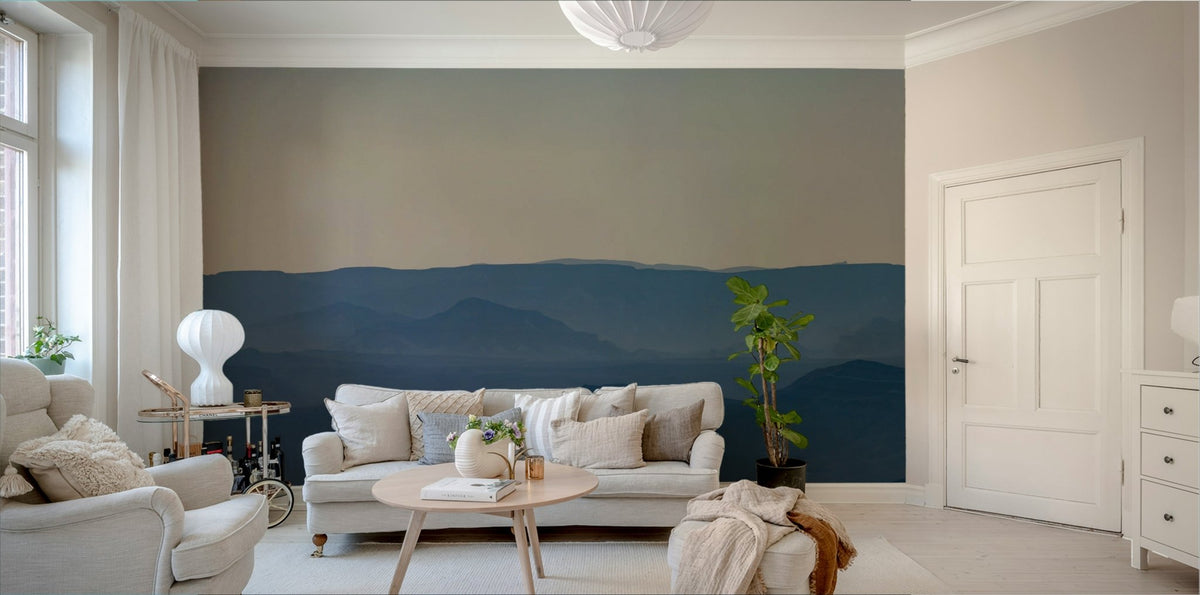 A beautiful desert sunrise wallpaper mural over Ramon Crater., GD4735