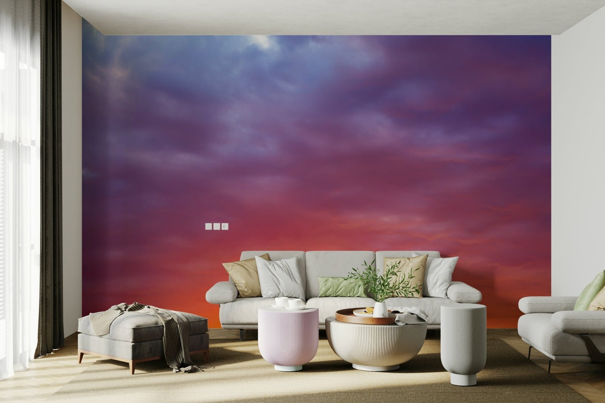 A classic sunset scene wallpaper for walls., GD4771