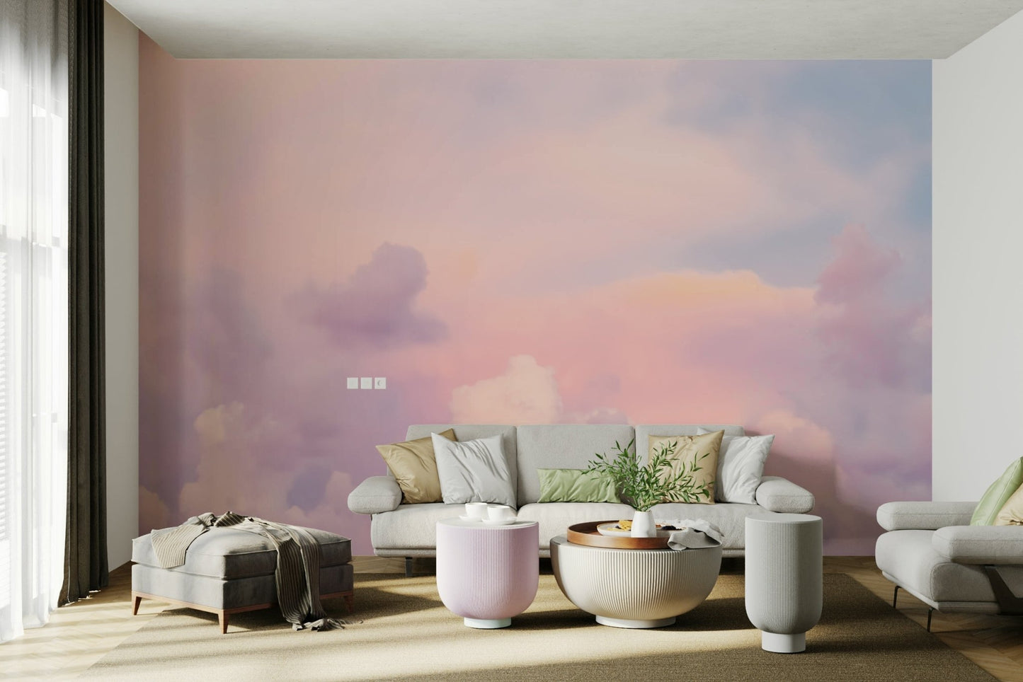 Sunset Clouds in Pastel Colors Wall Mural

