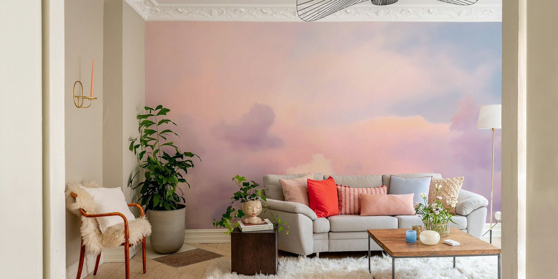 Sky-inspired wallpaper for walls

