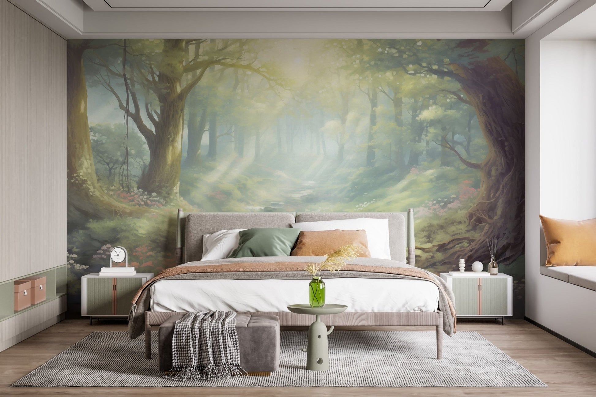 Sunset Forest Wallpaper Murals - Giffywalls DTIL47