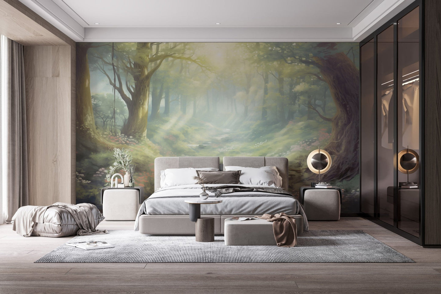 Sunset Forest Wallpaper Murals - Giffywalls DTIL47