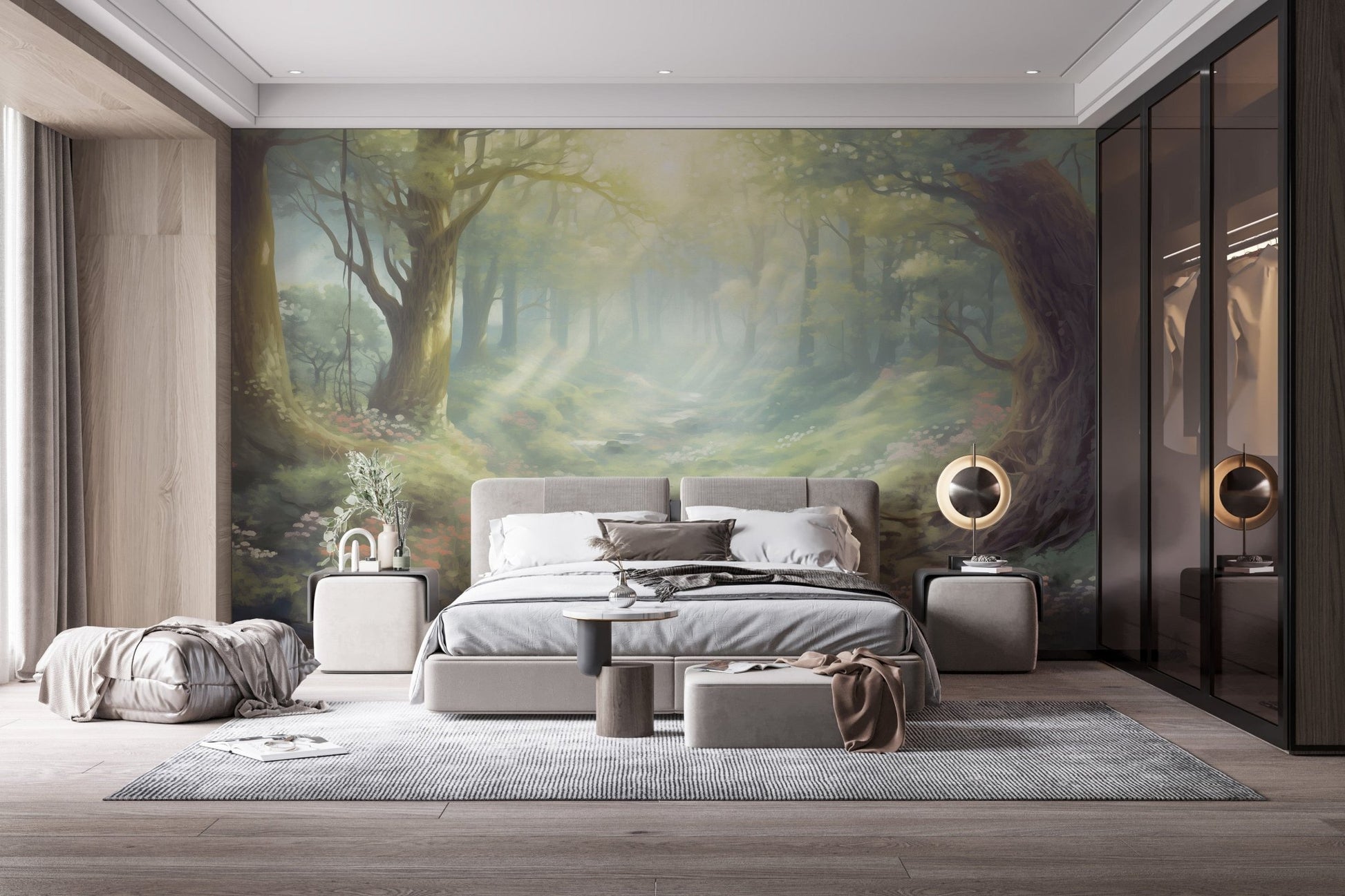 Sunset Forest Wallpaper Murals - Giffywalls DTIL47