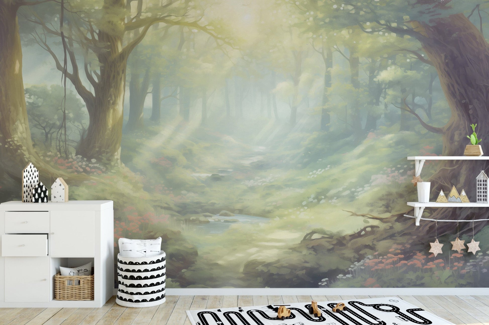 Sunset Forest Wallpaper Murals - Giffywalls DTIL47