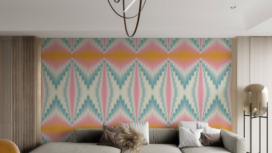 Sunset Mirage Diamond Array Wallpaper Mural, AN28