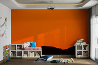 A beautiful desert mountain wallpaper mural with a sunset.

