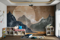 Sunset reflection on lake mural GD106

